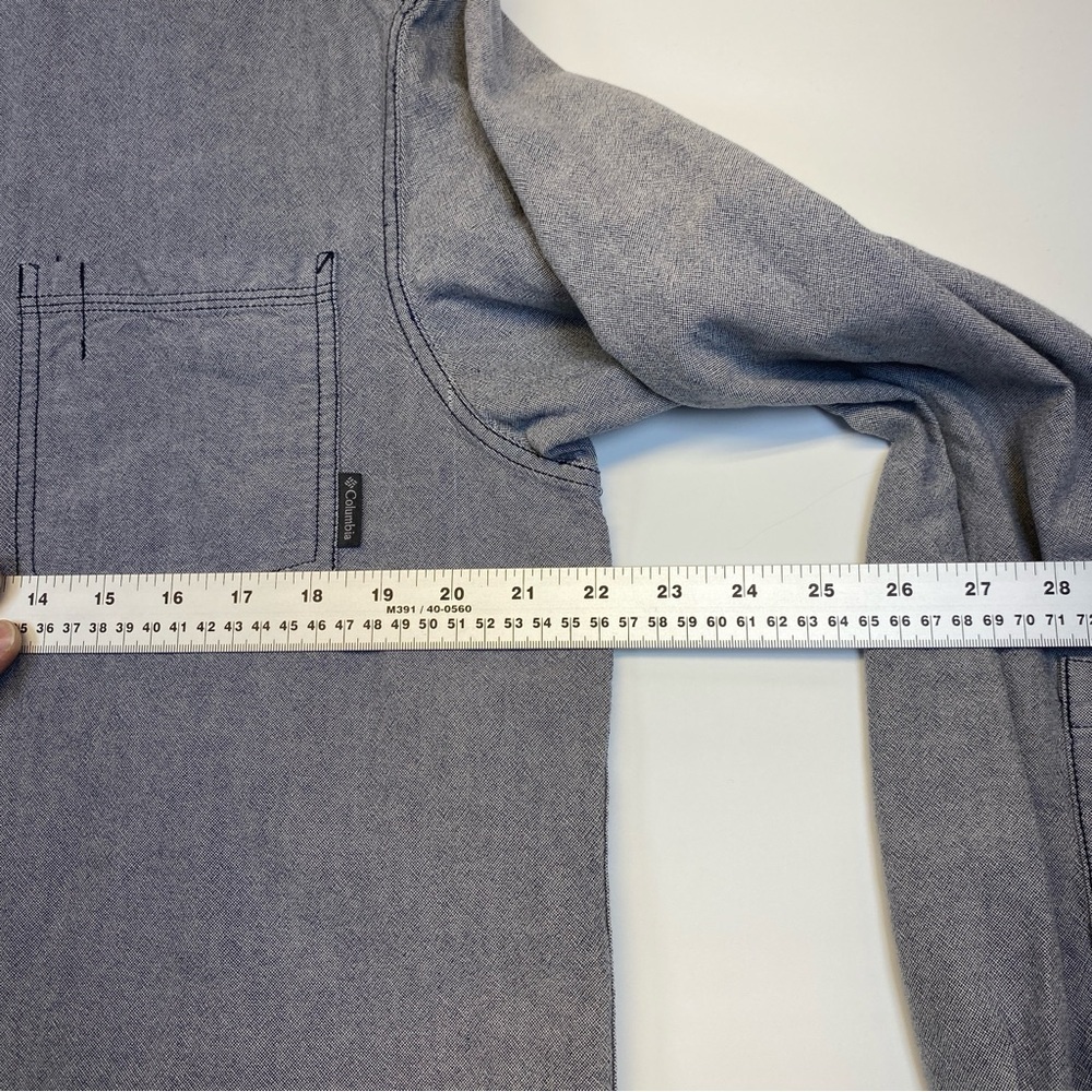 Columbia Sportswear Mens Adult Large Blue One Pocket Shirt Casual - Picture 7 of 9